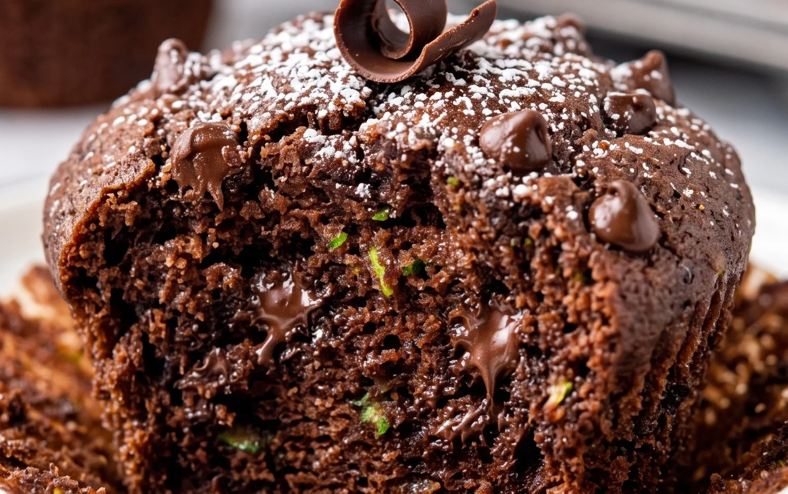 Chocolate Zucchini Muffins