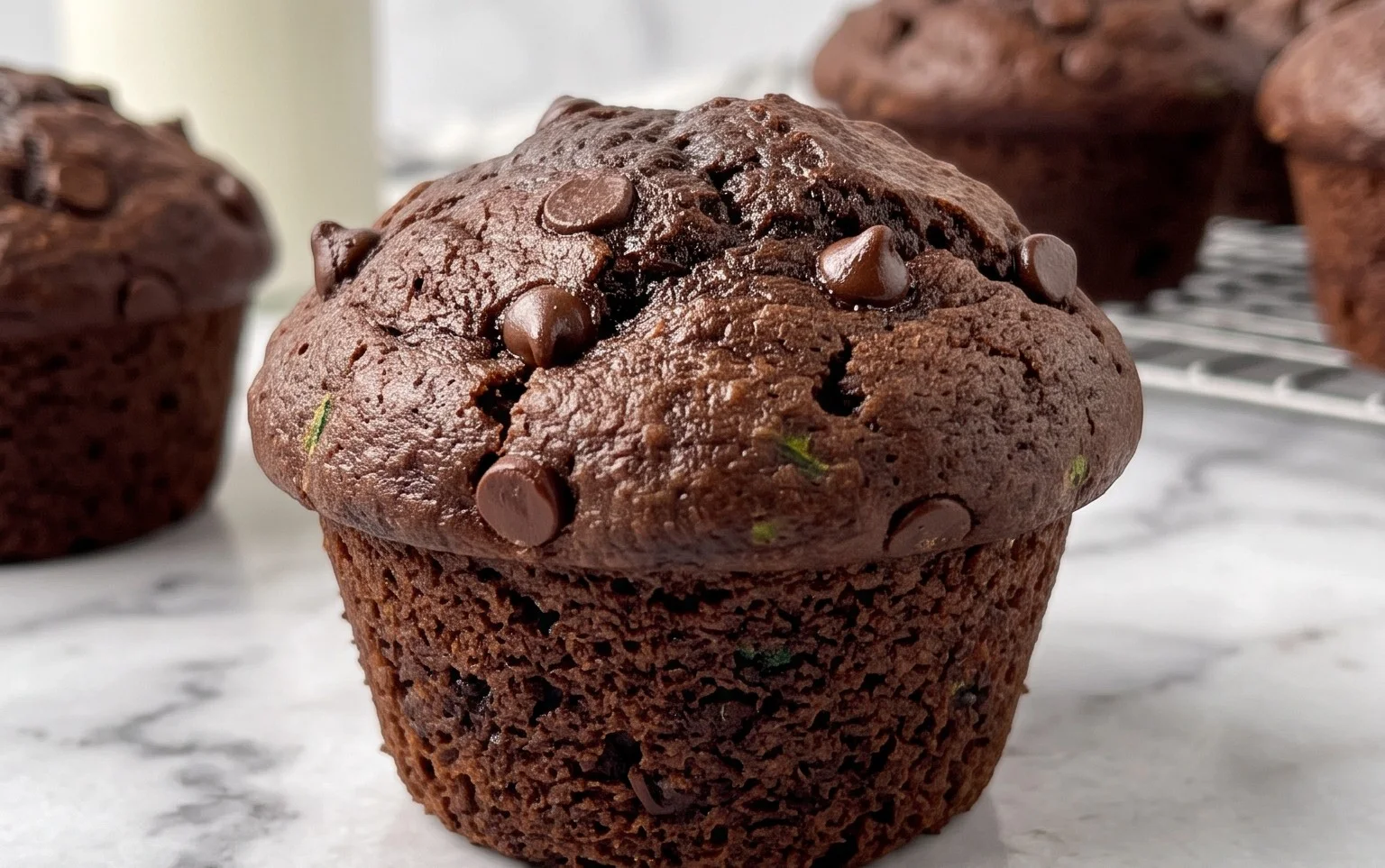 Muffins Moelleux au Chocolat et Courgette