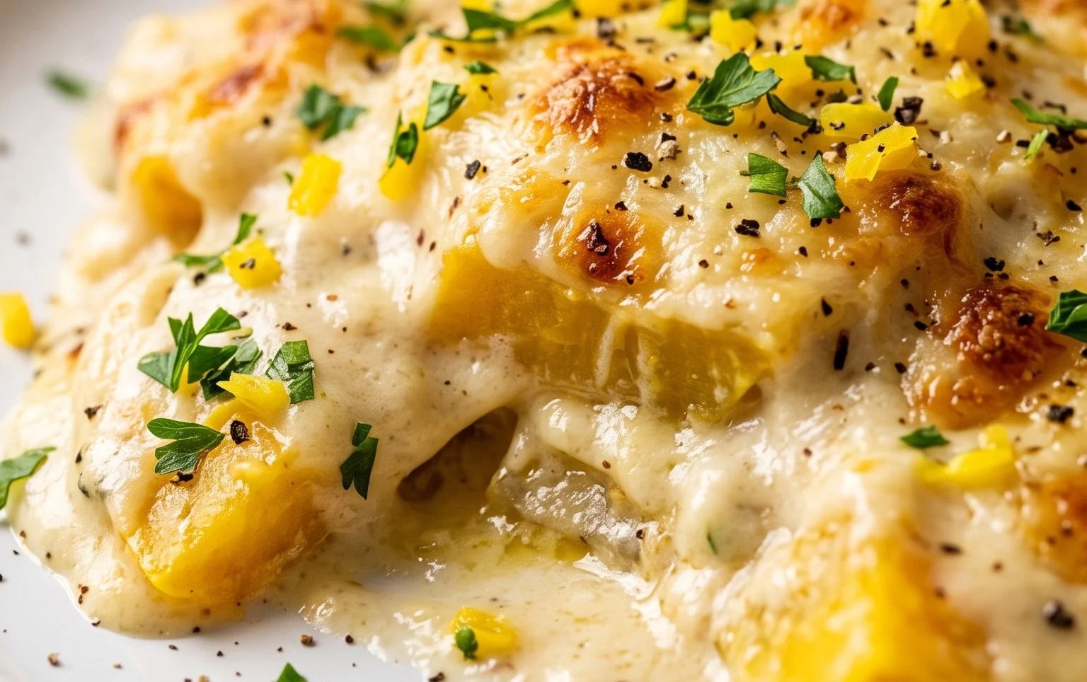 Gratin de Pâtisson à la béchamel