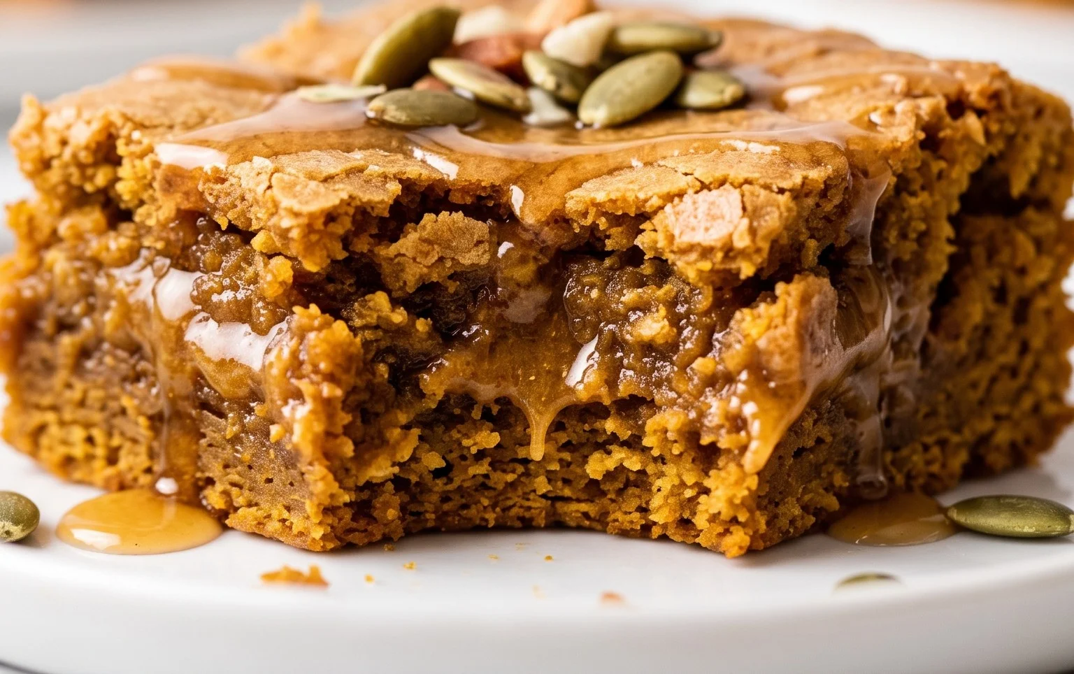 Pumpkin Maple Blondies. Vegan and Gluten Free