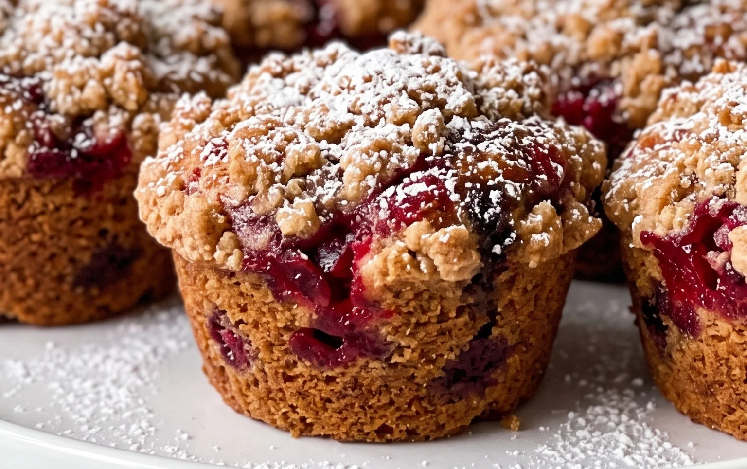 Leftover Cranberry Sauce Coffee Cake Muffins