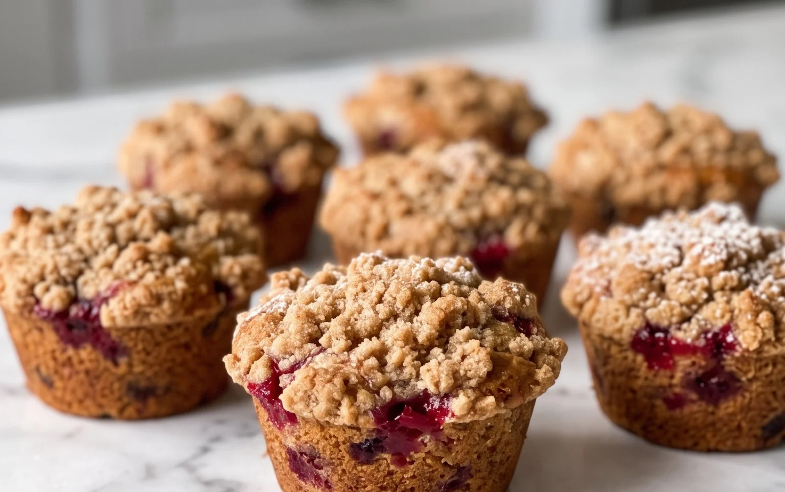 Muffins au Café: Coulis Canneberges Restant & Magie