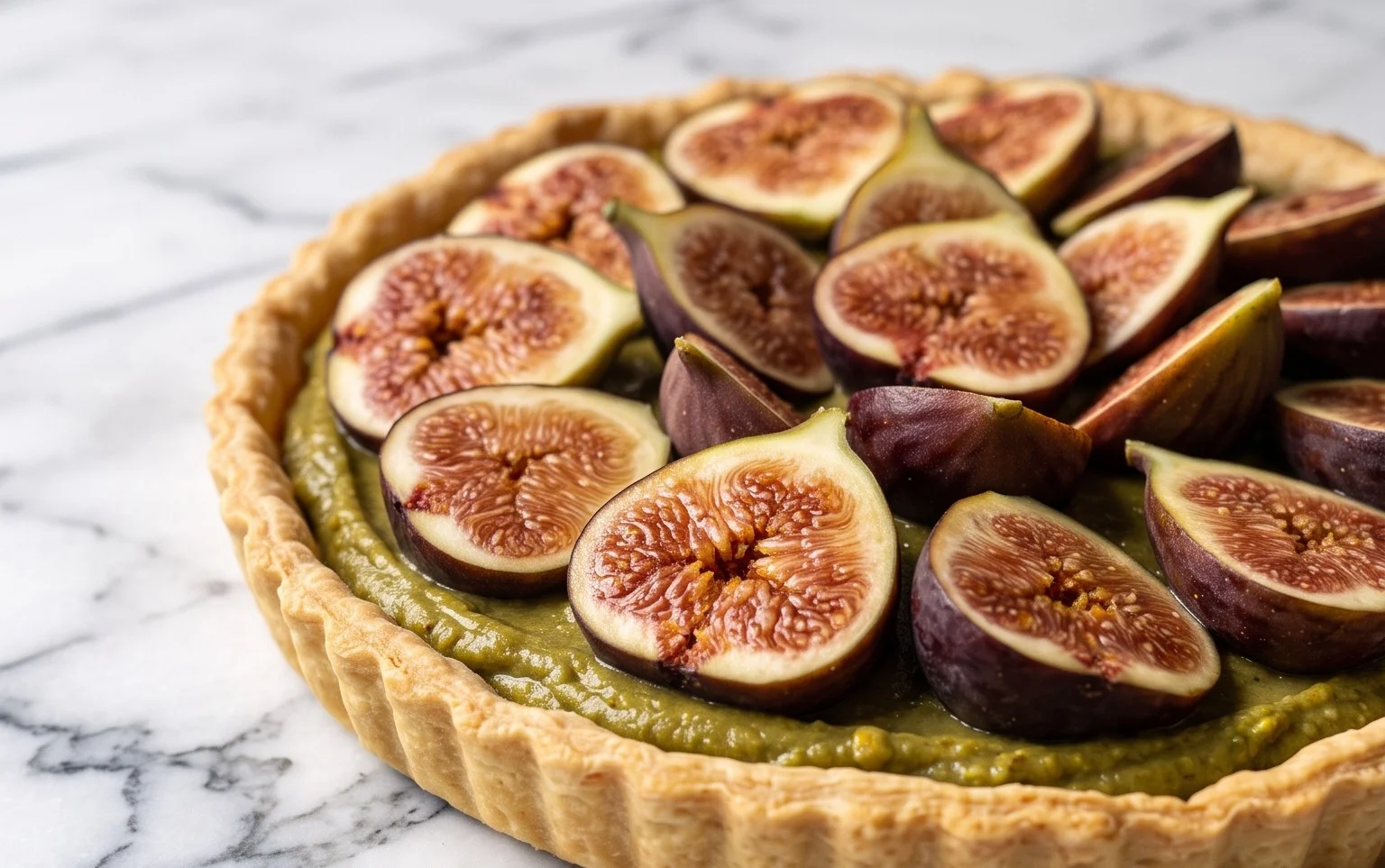 Tarte Figues Fraîches Crème Pistache : Douceur & Croquant