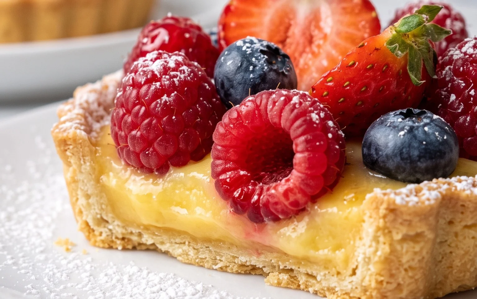 Tarte au citron et fruits rouges facile